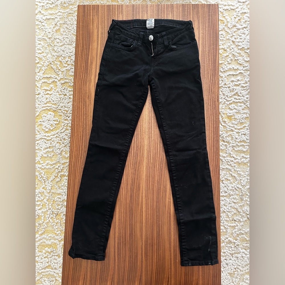 True Religion Skinny Jeans - black (girls size 14 / women’s 25)